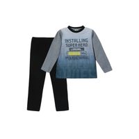 Pijama Niño Polar Gris - Gris