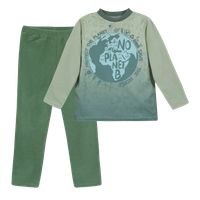 Pijama Niño Polar Sustentable Verde - Verde