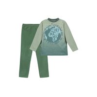 Pijama Niño Polar Sustentable Verde - Verde