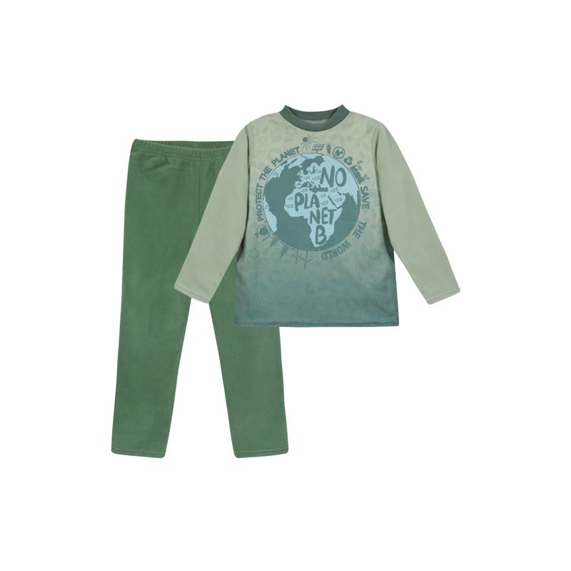 H2O WEAR - Pijama Niño Polar Sustentable H2O Wear Verde - Verde
