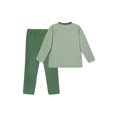 Imagen 2 del producto Pijama Niño Polar Sustentable Verde - Verde