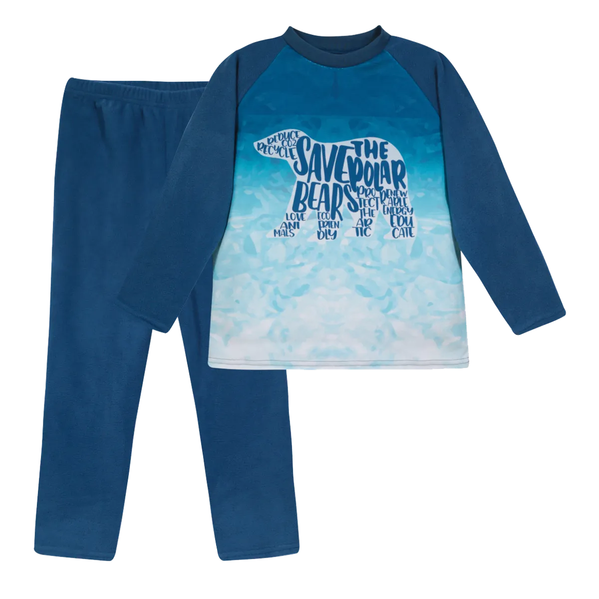 H2O WEAR - Pijama Niño Polar Sustentable H2O Wear Azul - Azul