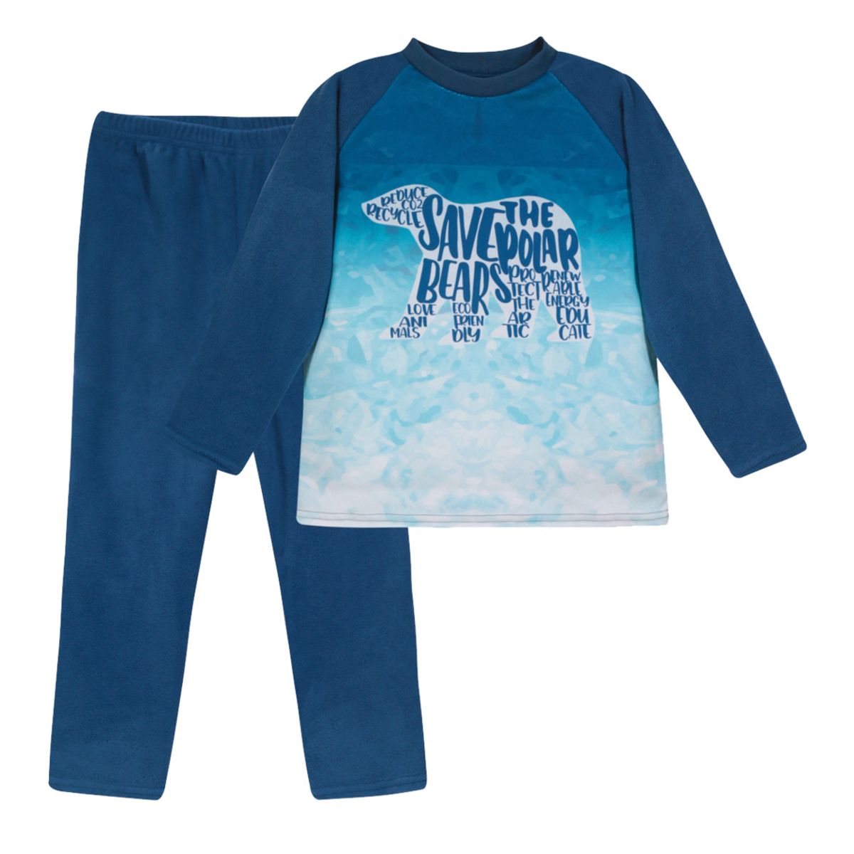 H2O WEAR - Pijama Niño Polar Sustentable H2O Wear Azul - Azul