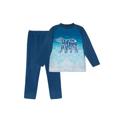 Imagen 1 del producto Pijama Niño Polar Sustentable Azul - Azul