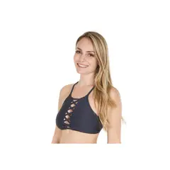 H2O WEAR - Traje de Baño Top High Neck Gris