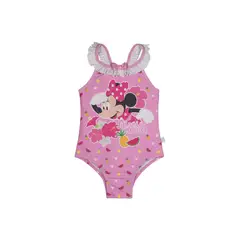 DISNEY - Traje de Baño Bebe Niña Minnie Rojo Amaranto