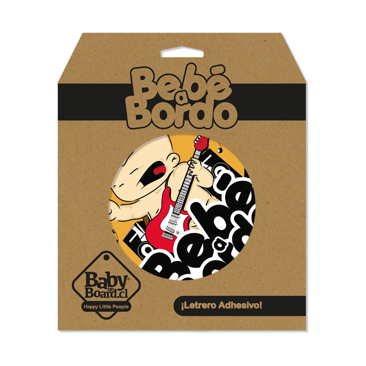 BABY ON BOARD - Letrero Bebé a Bordo Niño Rockero