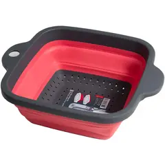 QLUX - COLADOR DE PLASTICO CUADRADO ROSA