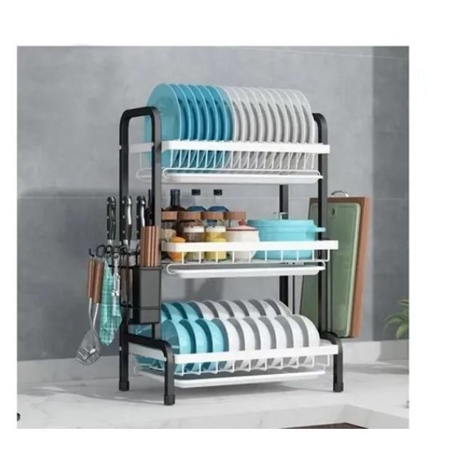 GENERICO - Secador Escurridor De Platos 3 Niveles