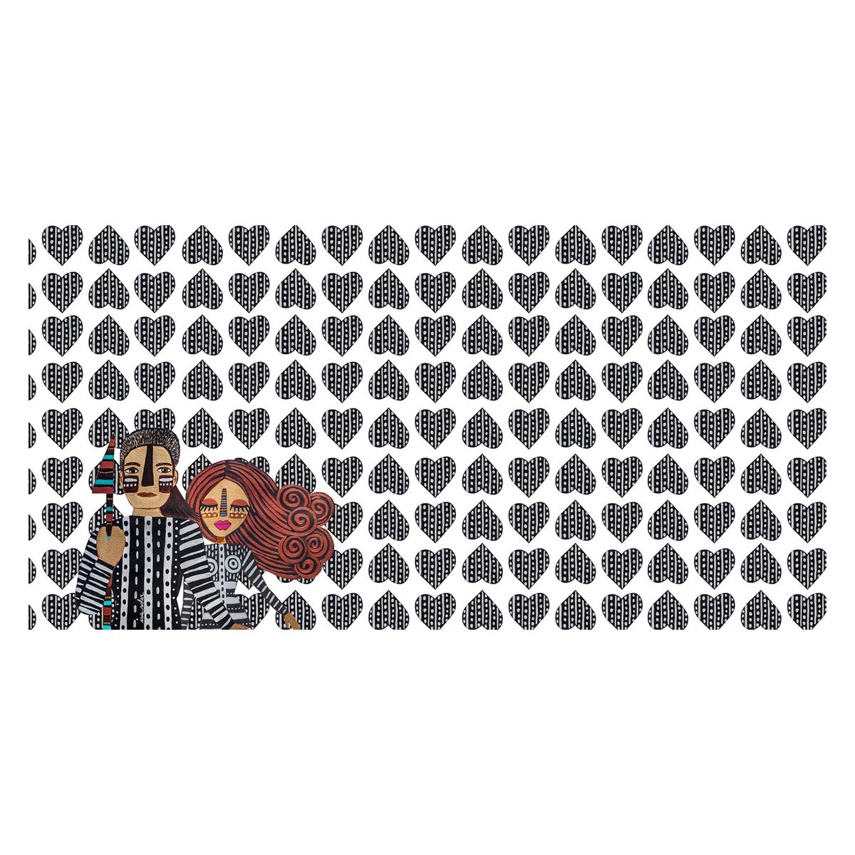 ISA SOLER - Alfombra Vinilica 70 X 140 Patagonia Corazón