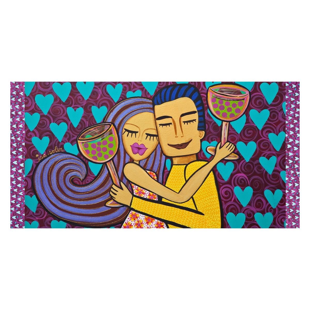 ISA SOLER - Alfombra Vinilica 70 X 140 Pareja Copas