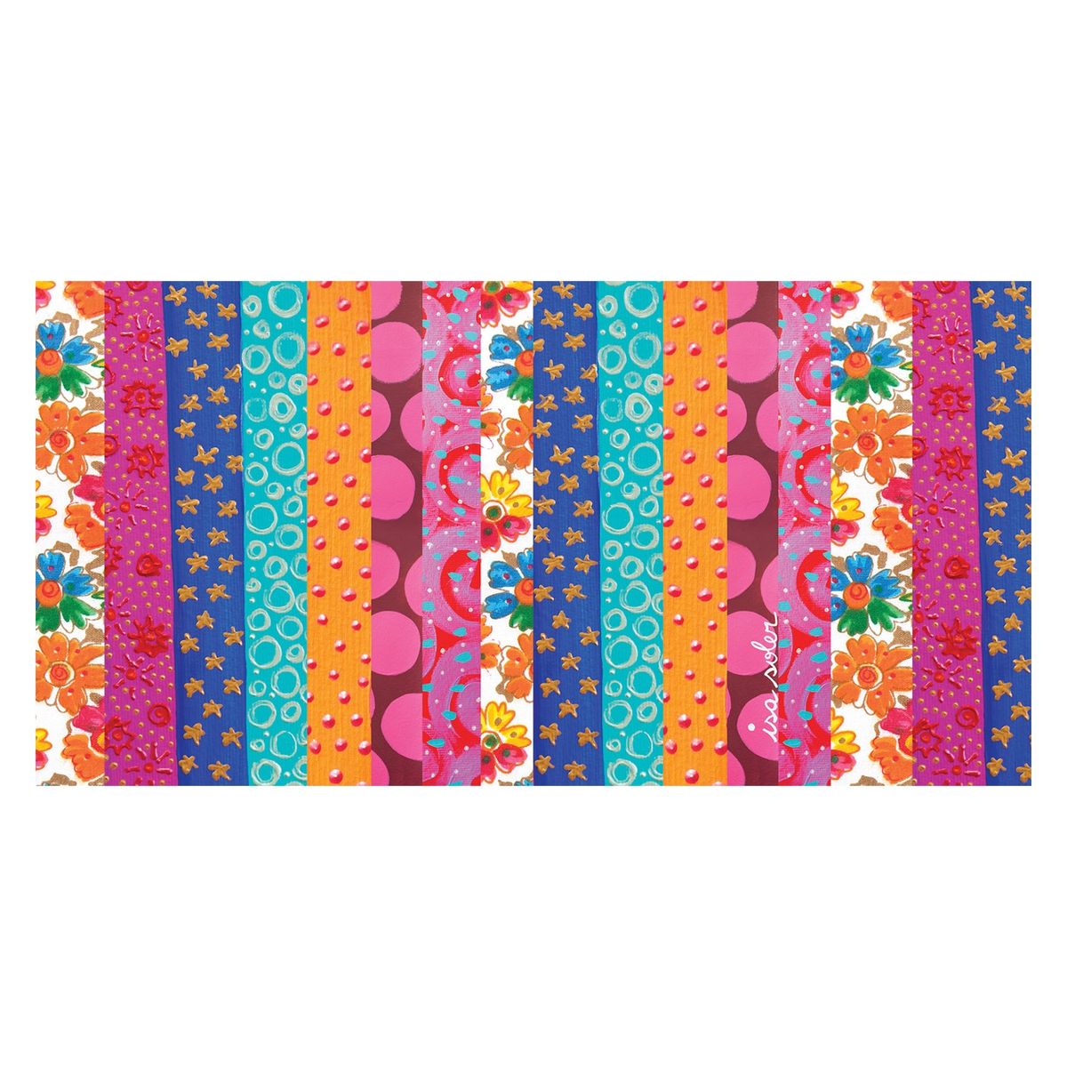 ISA SOLER - Alfombra Vinilica 70 X 140 Textura Mariposa