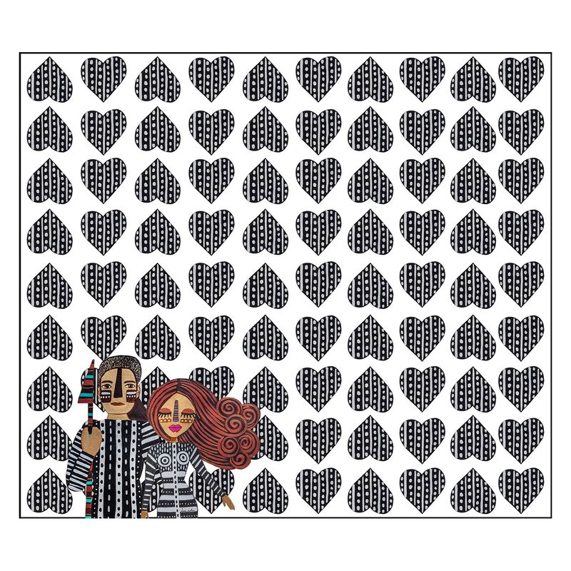 ISA SOLER - Alfombra Vinilica 140 X 160 Patagonia Corazón