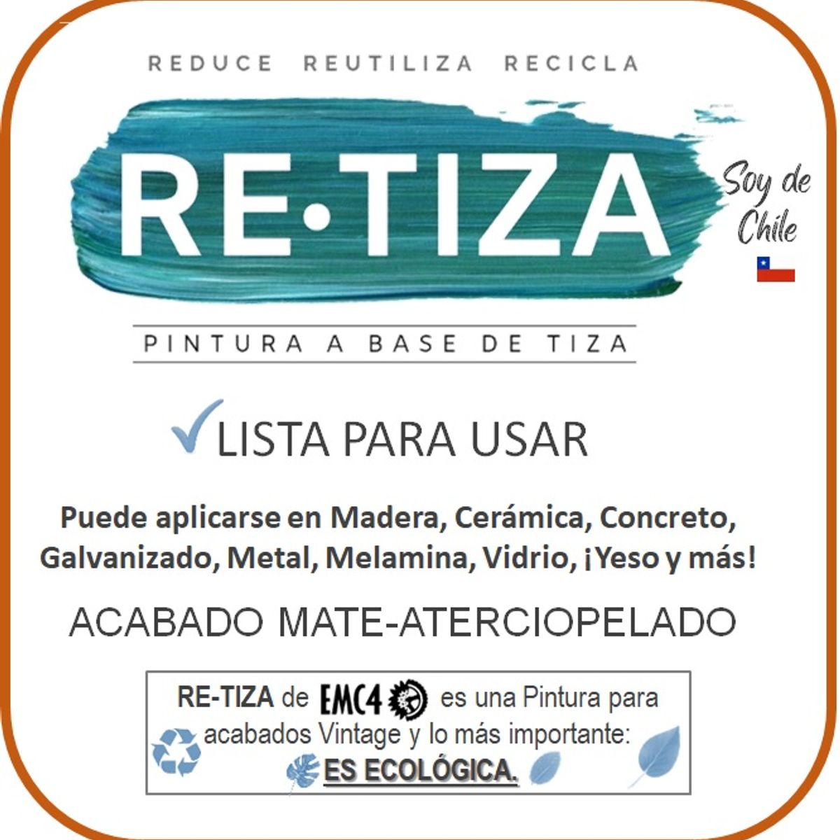 RETIZA - BLANCO ARENA 1 Kilo. Pintura Tizada/Vintage base agua mate decorativa
