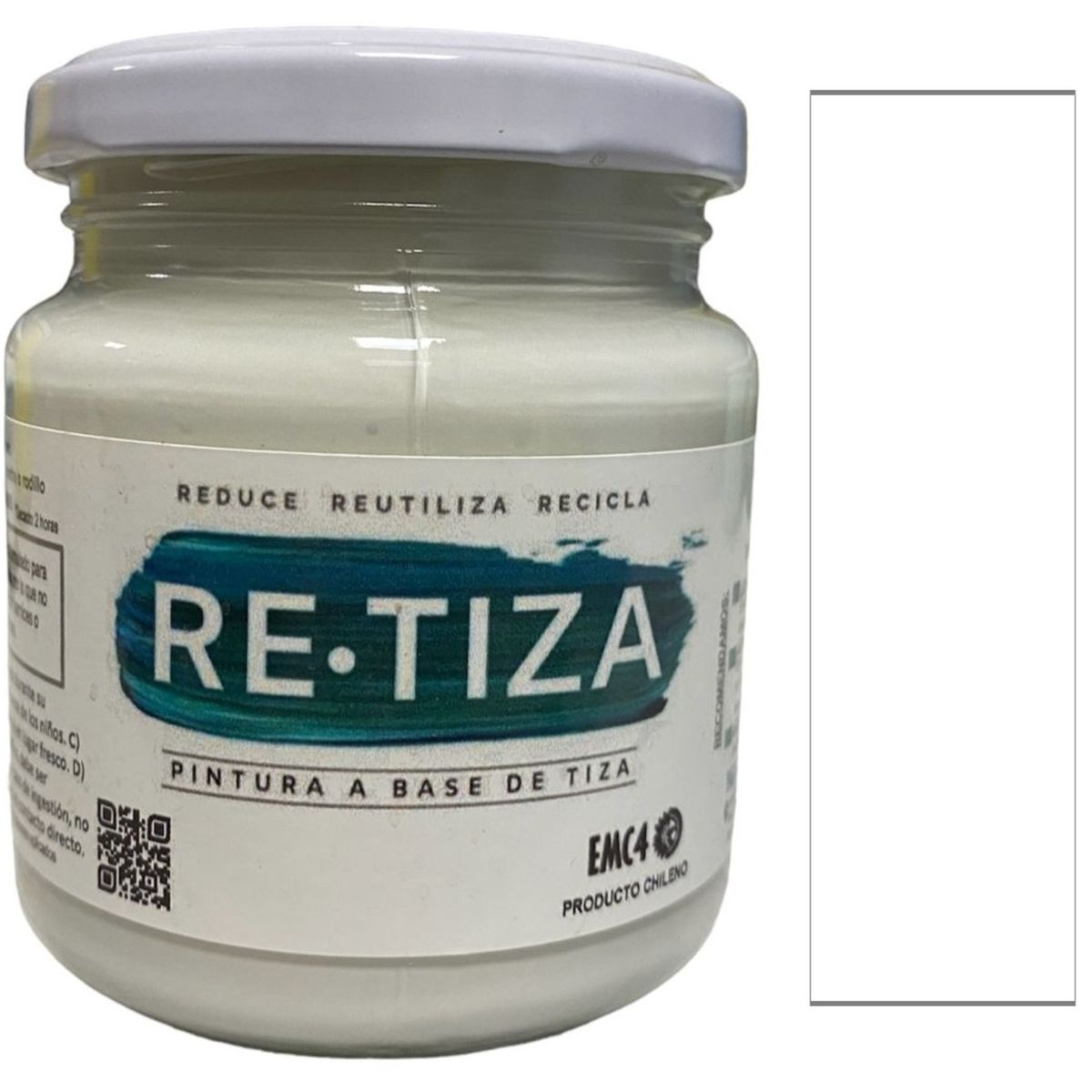 BLANCO INVIERNO/NIEVE 250 grs. Pintura Tizada/Vintage base agua mate, marca RETIZA - Foto Principal