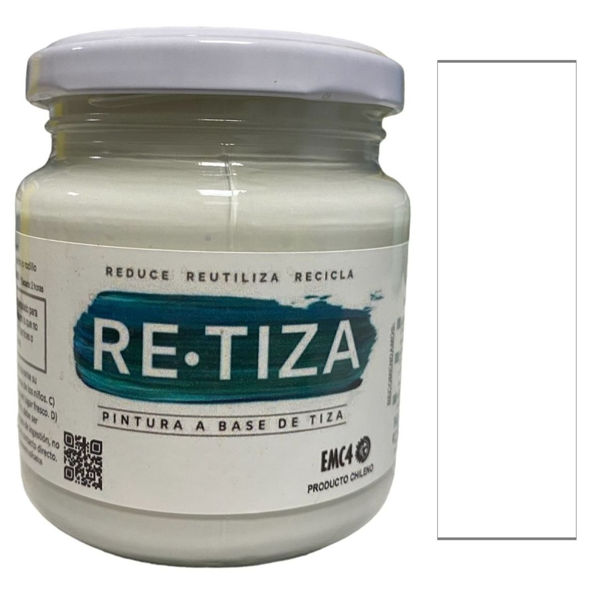 BLANCO INVIERNO/NIEVE 250 grs. Pintura Tizada/Vintage base agua mate, marca RETIZA - Foto Principal