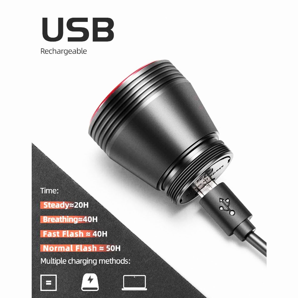 ROCKBROS - Luz Trasera Inteligente de freno Led Bicicleta Rockbros