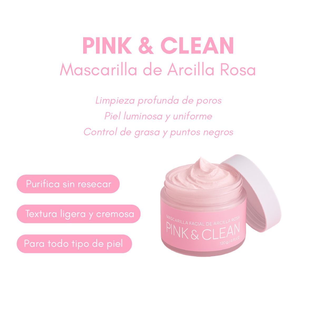 REBEL - Mascarilla Limpieza Facial RebelSkin Pink and Clean