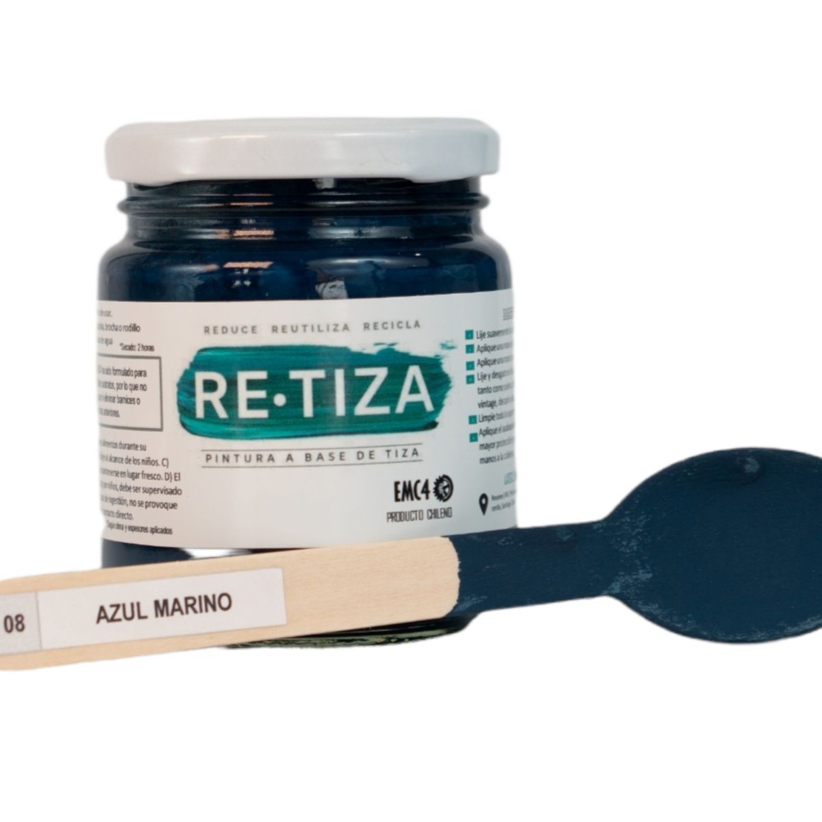 RETIZA - AZUL MARINO  250 grs. Pintura Tizada/Vintage base agua mate decorativa