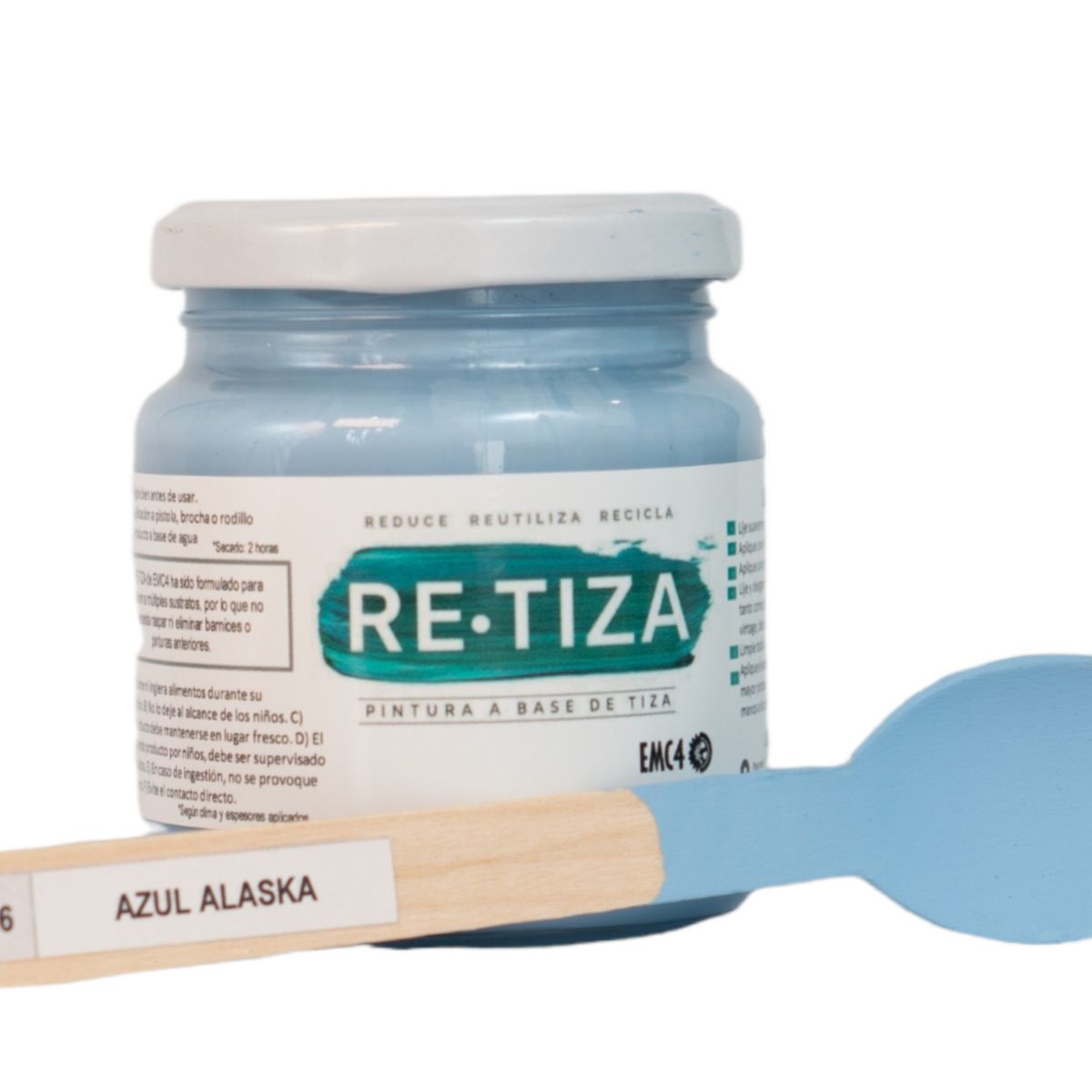 RETIZA - AZUL CELESTE/ALASKA  250 grs. Pintura Tizada/Vintage base agua mate