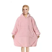 Manta Unisex Tipo Polerón Con Capucha Estilo Sherpa
