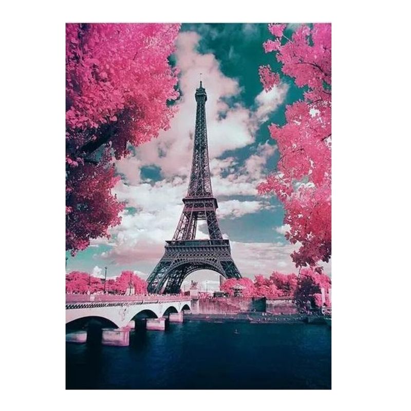 FUN AT HOME LO DIVERTIDO DE ESTAR EN CASA - Diamond Painting Paris en Rosa 40x30
