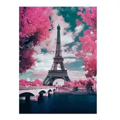 FUN AT HOME LO DIVERTIDO DE ESTAR EN CASA - Diamond Painting Paris en Rosa 40x30