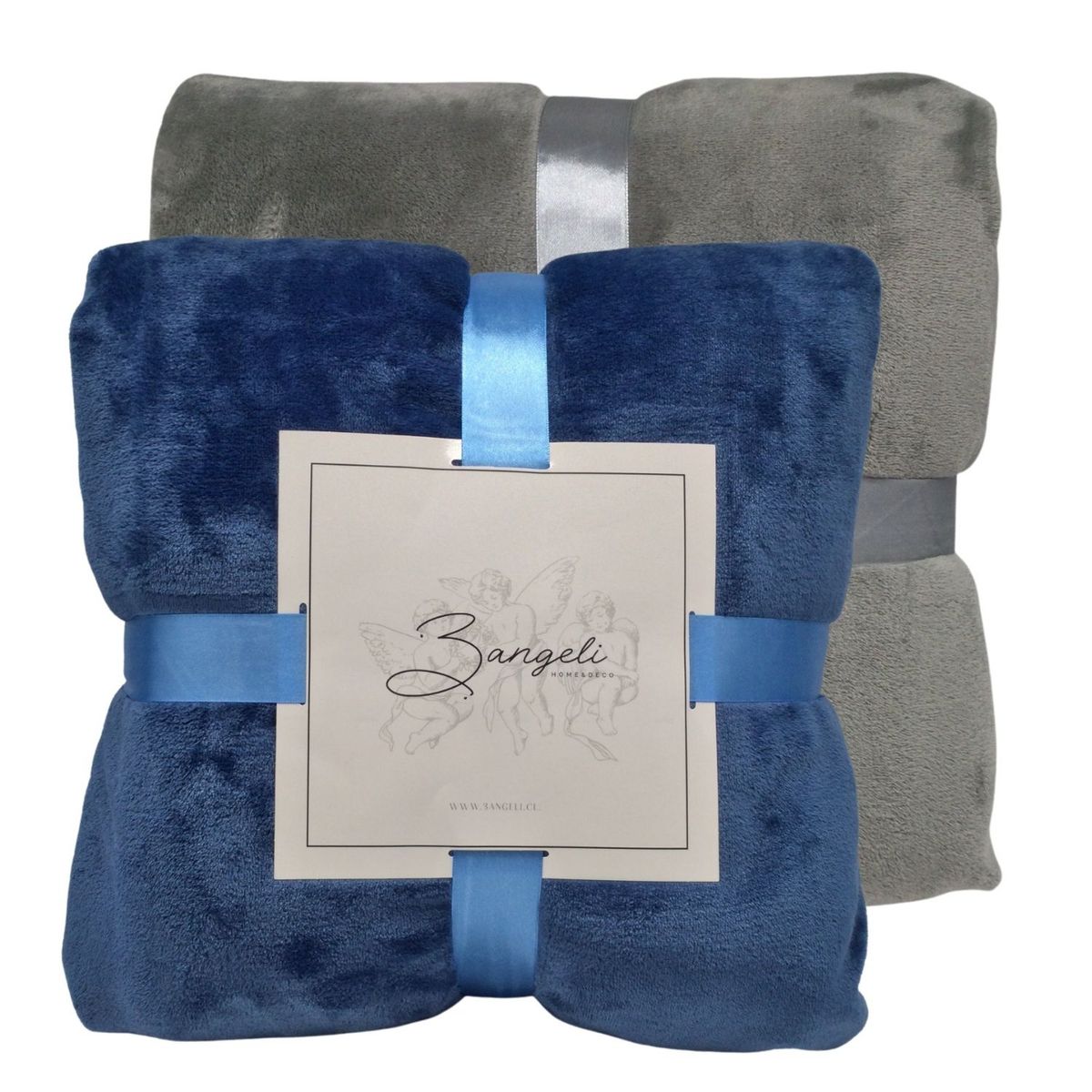 3ANGELI - Frazada Polar Térmica 2 Plazas Pack 2 Unida 3Angeli