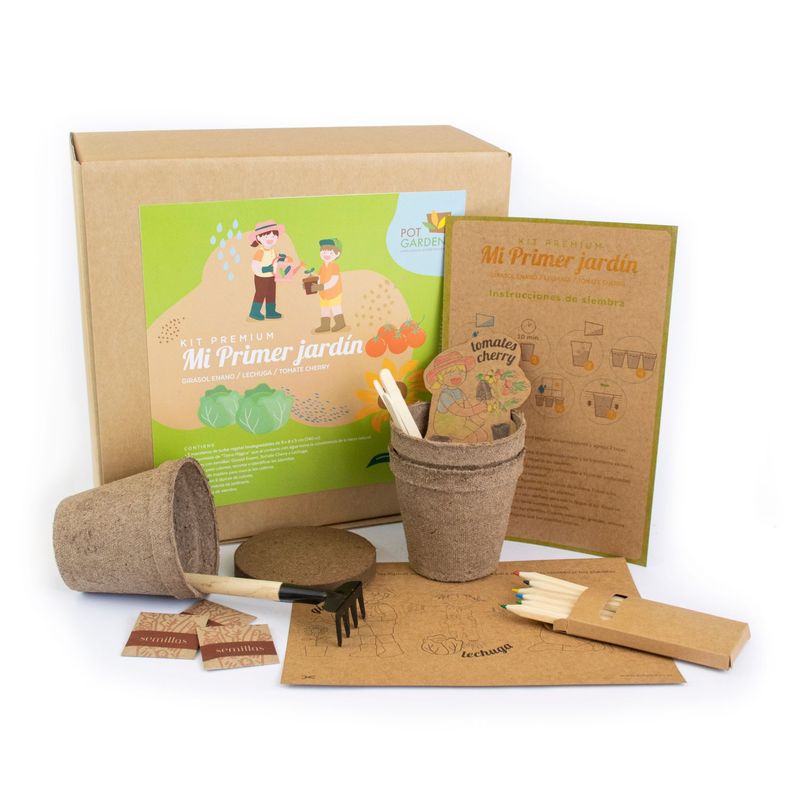 POT GARDEN - KIT DE SIEMBRA PLANTAS MI PRIMER JARDIN PREMIUM