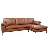 Sofa 3 Cuerpos Cuero Seccional Cambridge