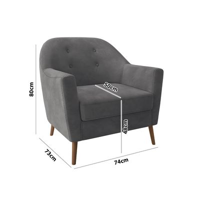 Imagen 2 del producto Poltrona mykonos Gris