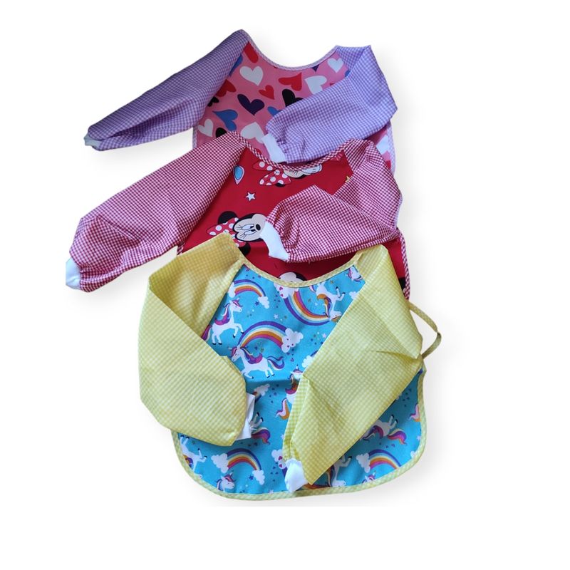 GENERICO - Babero Mangas con Puño Bebe Diseño Niña