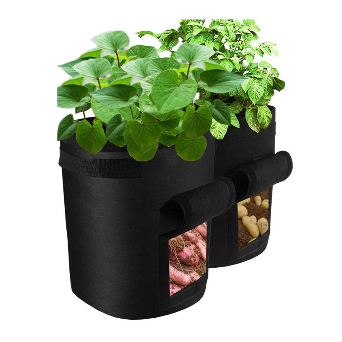 GENERICO - Maceta Jardín Tipo Bolsa De Tela De 20 Litros 23x30 Cm