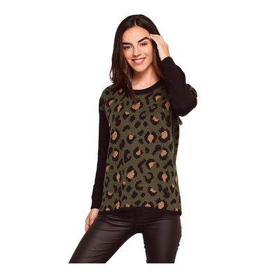 Imagen 2 del producto Sweater Tejido Cuello Redondo Diseño Animal Print