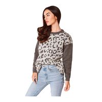 Sweater Tejido Cuello Redondo Diseño Animal Print