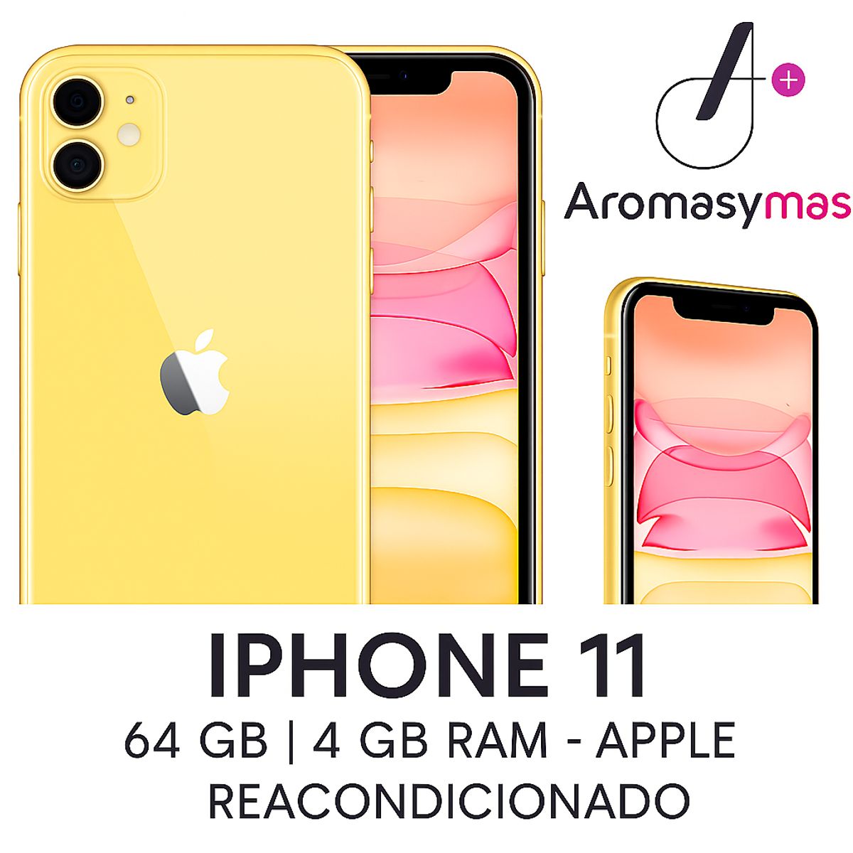 APPLE - iPhone 11 64 GB - Amarillo - Apple- Reacondicionado