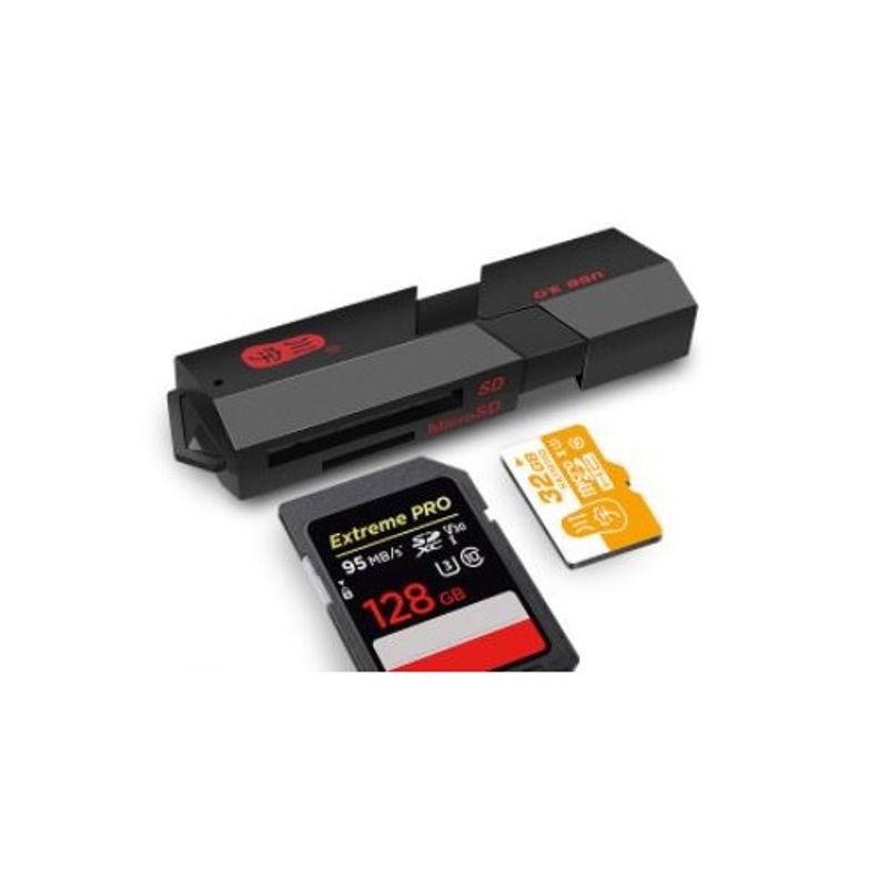 GENERICO - Adaptador 2 En 1 Lector Tarjetas Sd Y Micro Sd, 3.1 Usb
