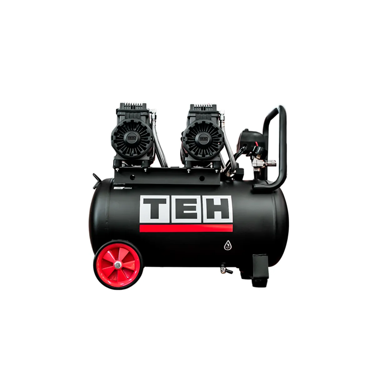 TEH - Compresor Silencioso Libre de aceite 50 Litros 4 HP 3000W TEHTOOLS