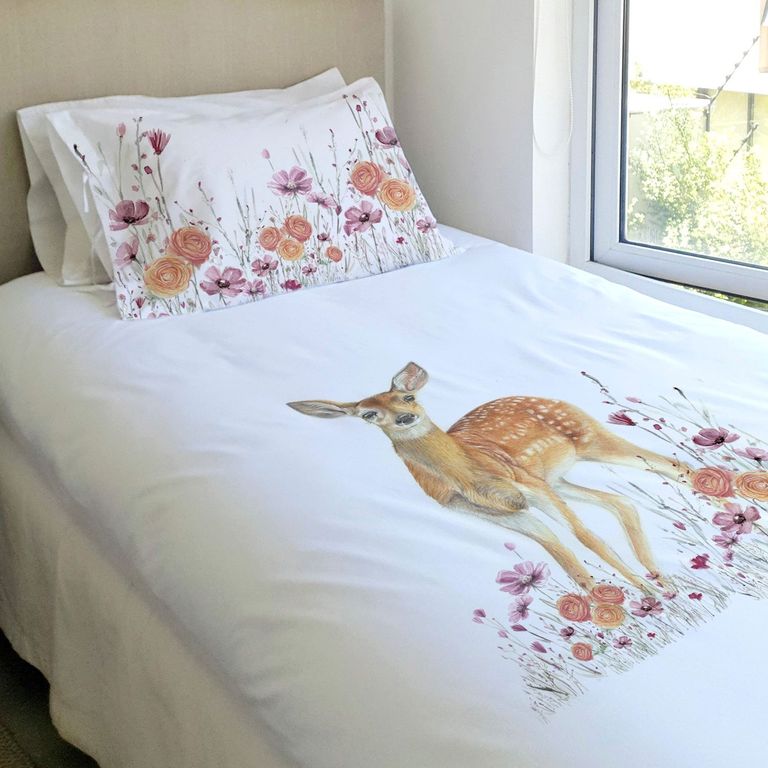 Cubreplumon 2 Plazas Bambi Florcitas