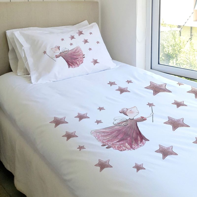 MARGARITA SCHEEL BY CASA ALVARINHO - Cubreplumón Kids 1,5 Plazas Hada Rosa