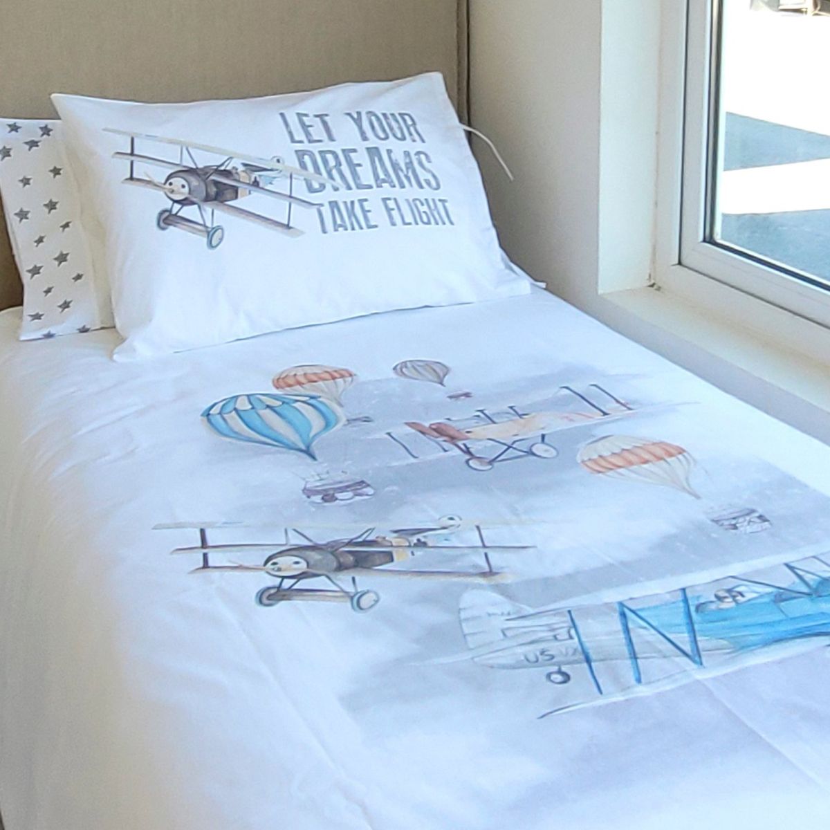 MARGARITA SCHEEL BY CASA ALVARINHO - Cubreplumón Kids 1,5 Plazas Aviones