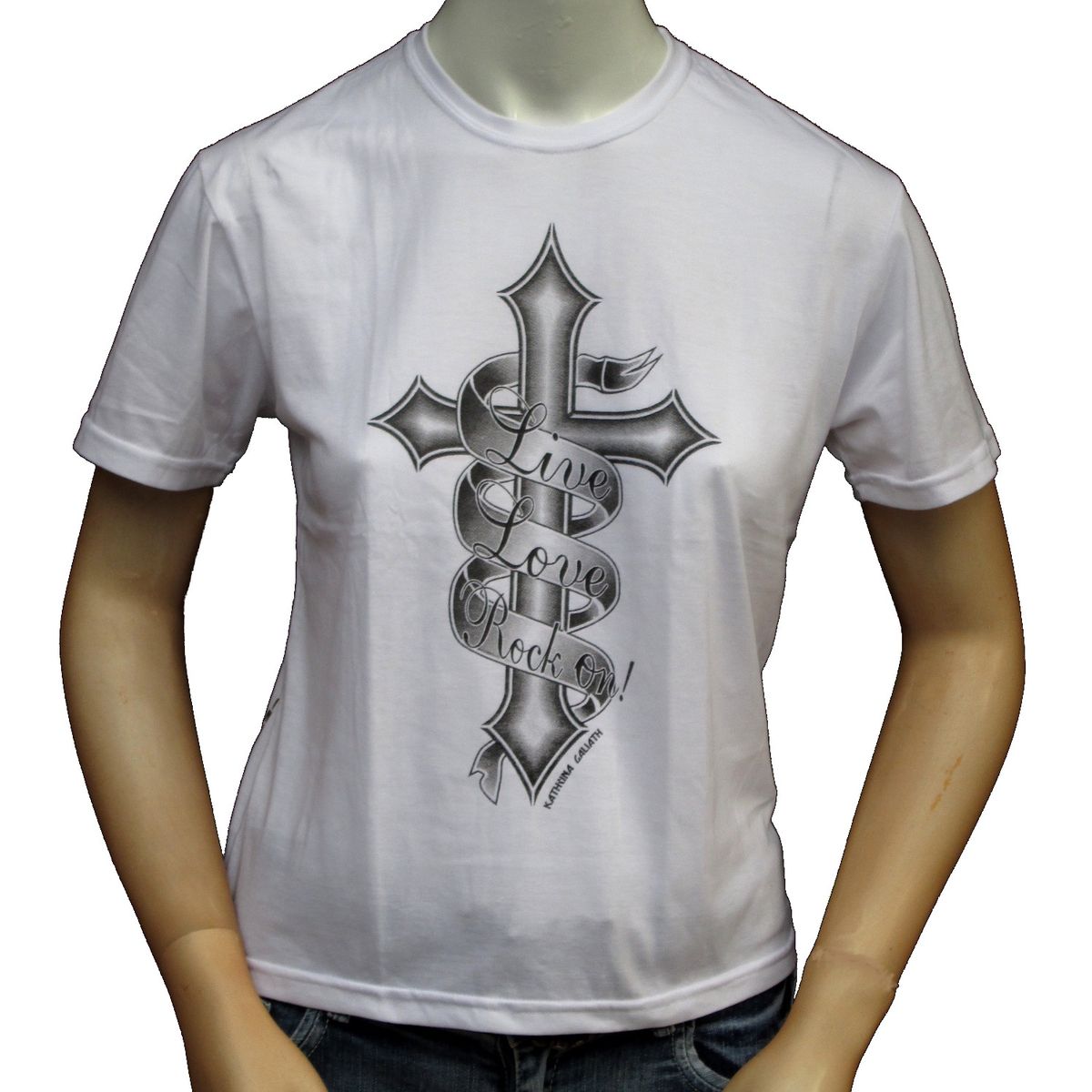LIVE LOVE ROCK ON - Polera Mujer Cruz de Hierro