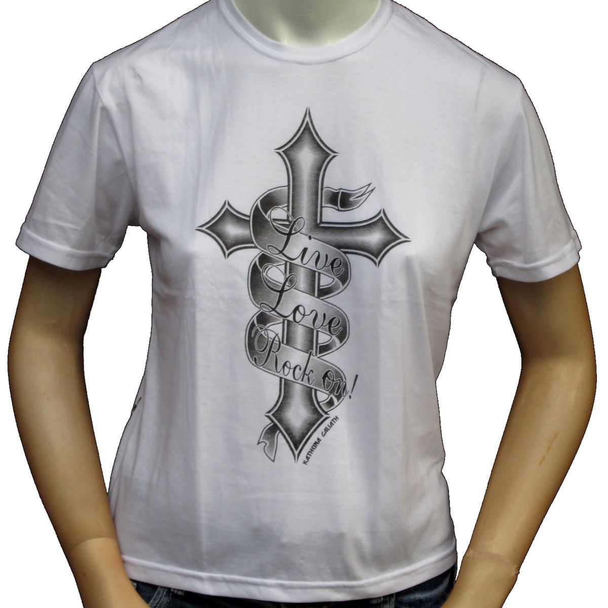 LIVE LOVE ROCK ON - Polera Mujer Cruz de Hierro