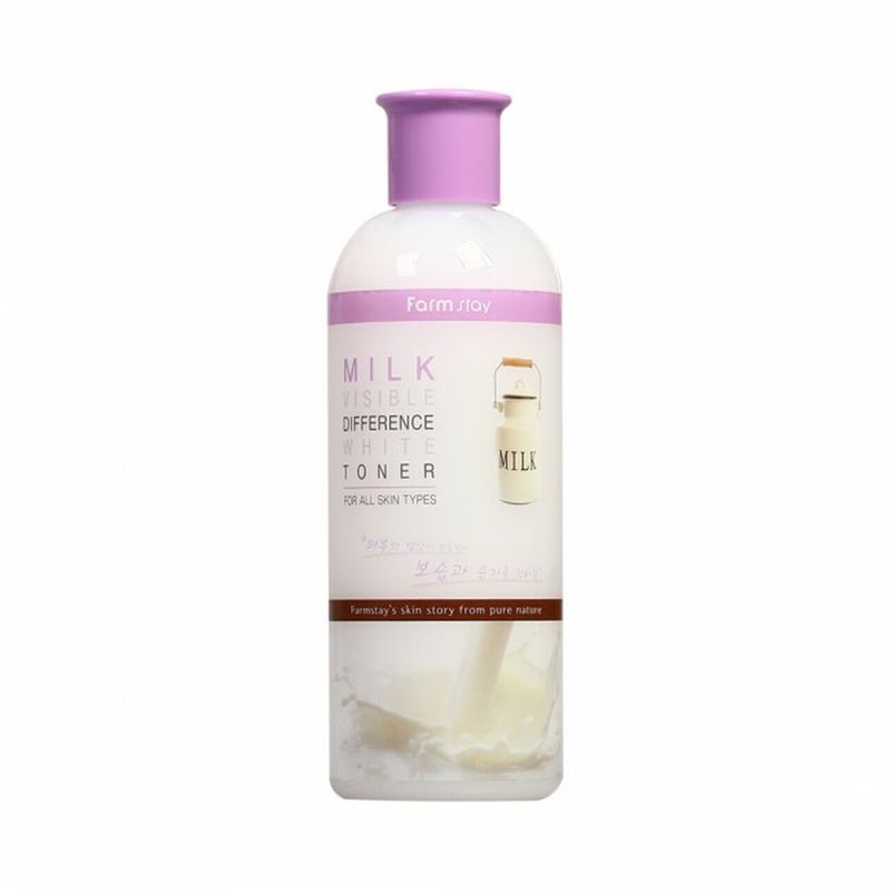 FARMSTAY - Tónico Aclarante Milk Visible Difference Moisture Toner -350 ml