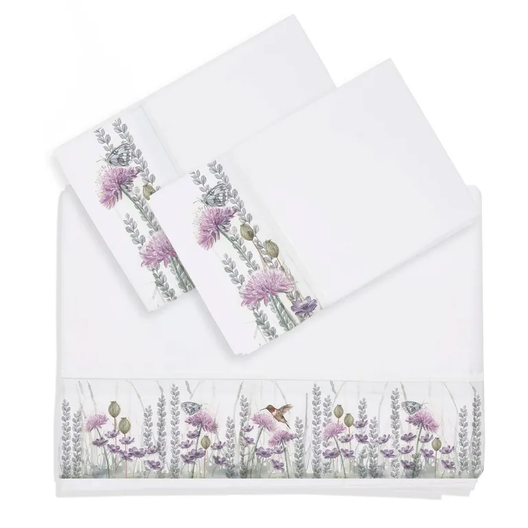 Juego de Sabanas Jardin Silvestre Lila King