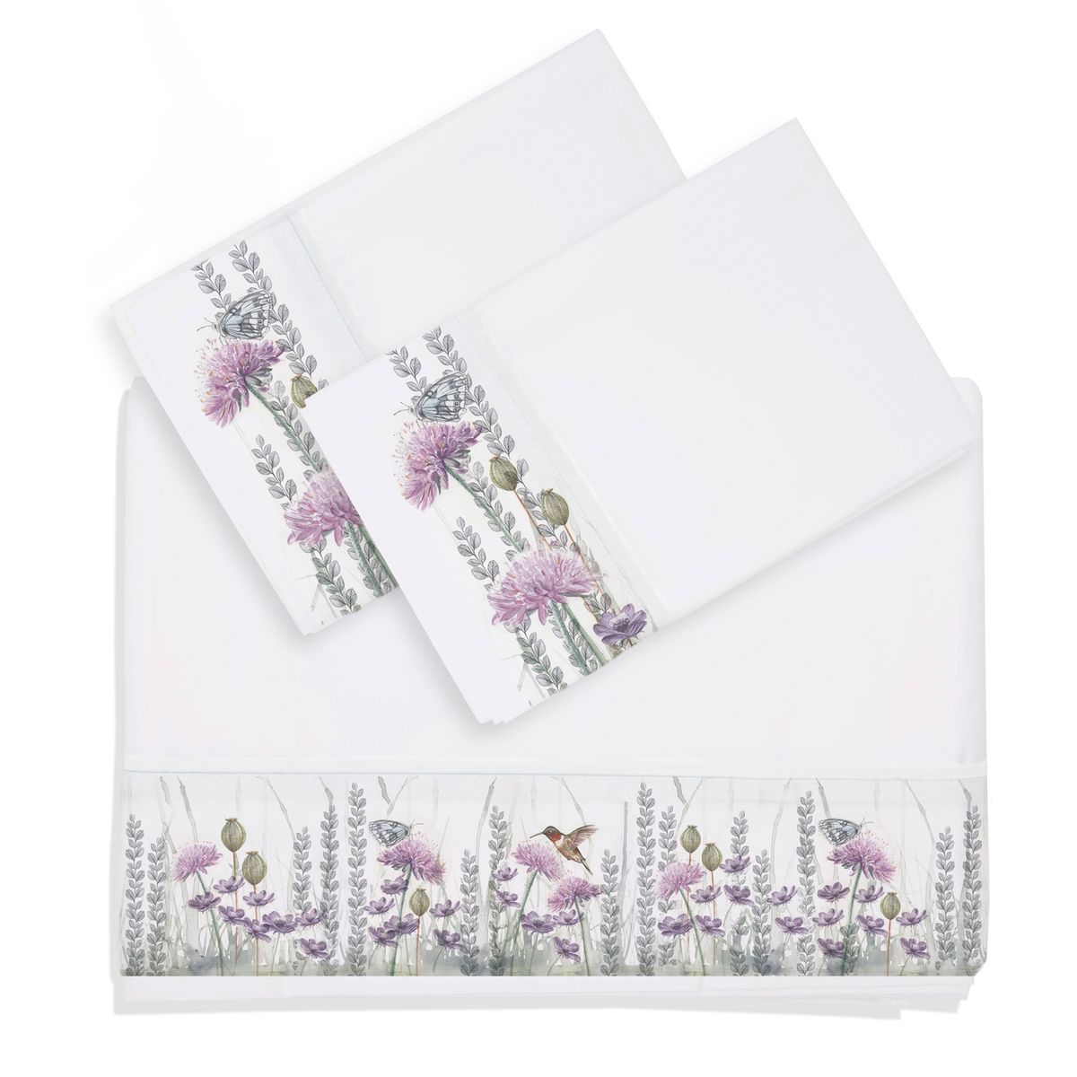 MARGARITA SCHEEL BY CASA ALVARINHO - Juego de Sábanas Jardín Silvestre Lila King