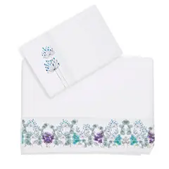 MARGARITA SCHEEL BY CASA ALVARINHO - Juego de Sábanas Jardín Pensamientos 1 Plaza