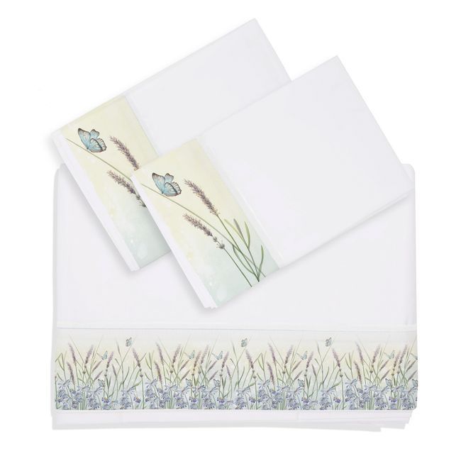 MARGARITA SCHEEL BY CASA ALVARINHO - Juego de Sábanas Jardín de Lavandas Super King