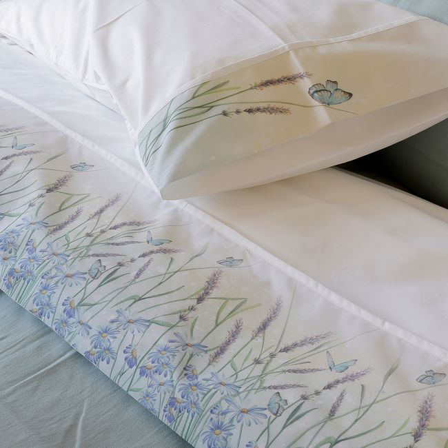 MARGARITA SCHEEL BY CASA ALVARINHO - Juego de Sábanas Jardín de Lavandas Super King