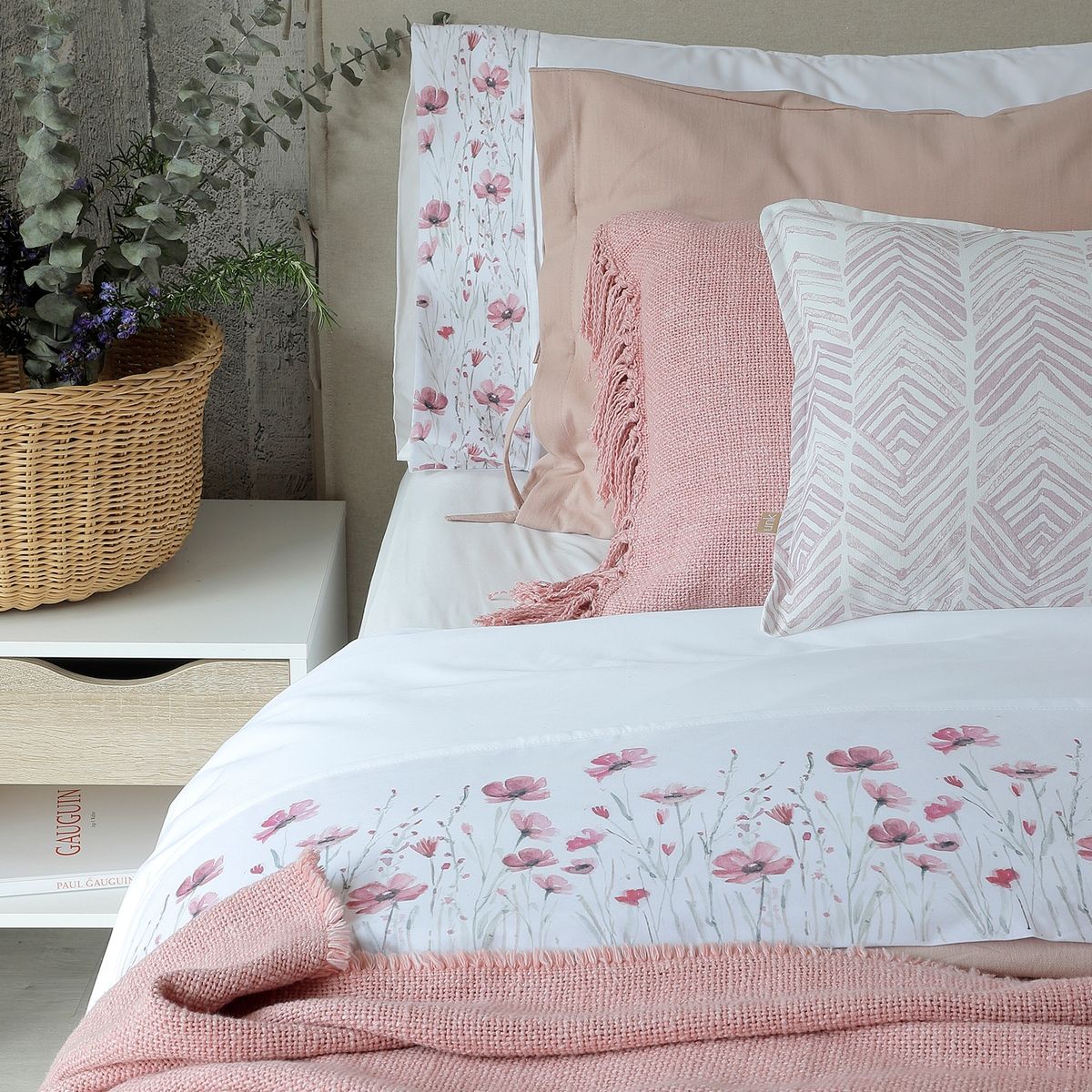 MARGARITA SCHEEL BY CASA ALVARINHO - Juego de Sábanas Florcitas Rosa King